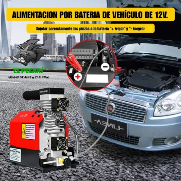 Compresor PCP Büker 12v-220v 4500PSI - Imagen 5