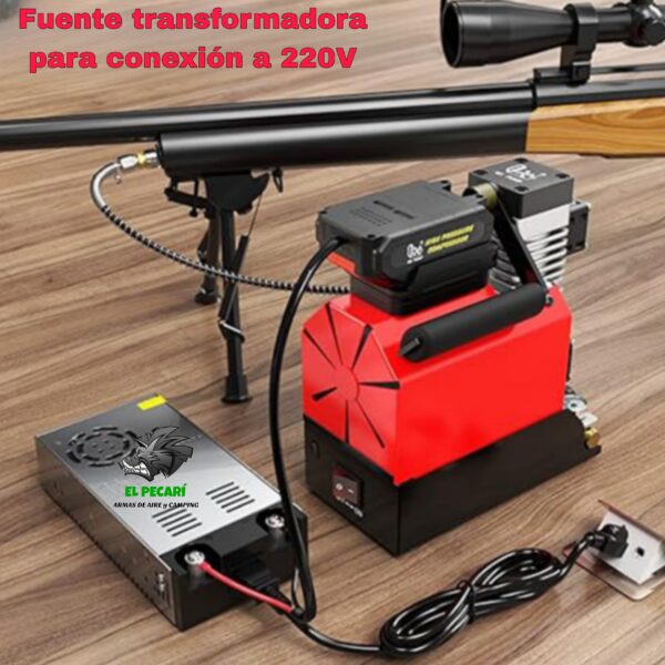 Compresor PCP Büker 18v-220v 4500 PSI ¡BATERIA PORTATIL! - Imagen 3