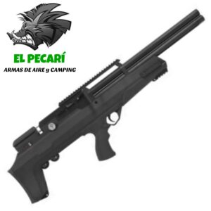 RIFLE PCP R2-SF-800S 6,35mm POLIMERO NEGRO– 180cc ¡SIDE LEVER FRONTAL!