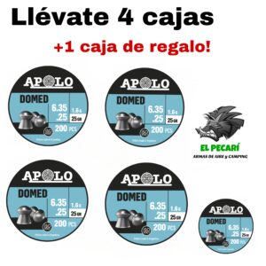 PROMOCION BALINES APOLO DOMED 6,35mm 25grains