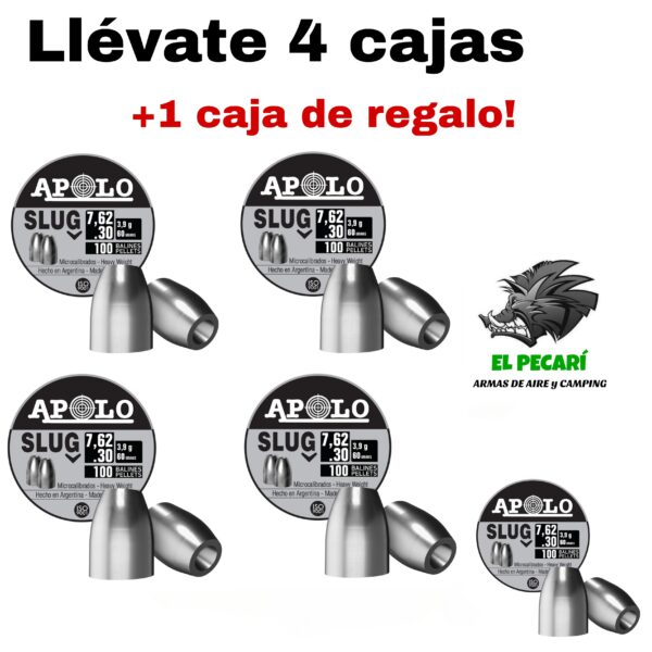 PROMOCION SLUG HUECA APOLO 7,62mm 60grains